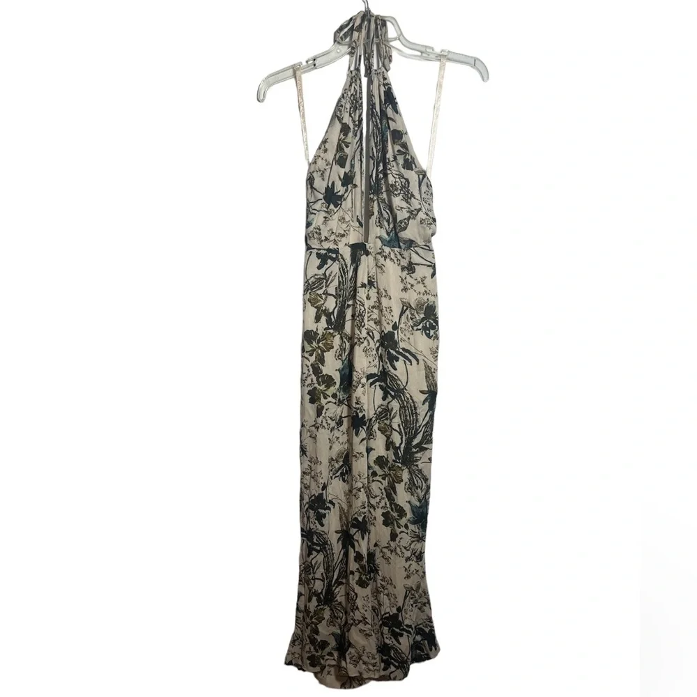Free People Twisted Halter Floral Print Jumpsuit Size 2